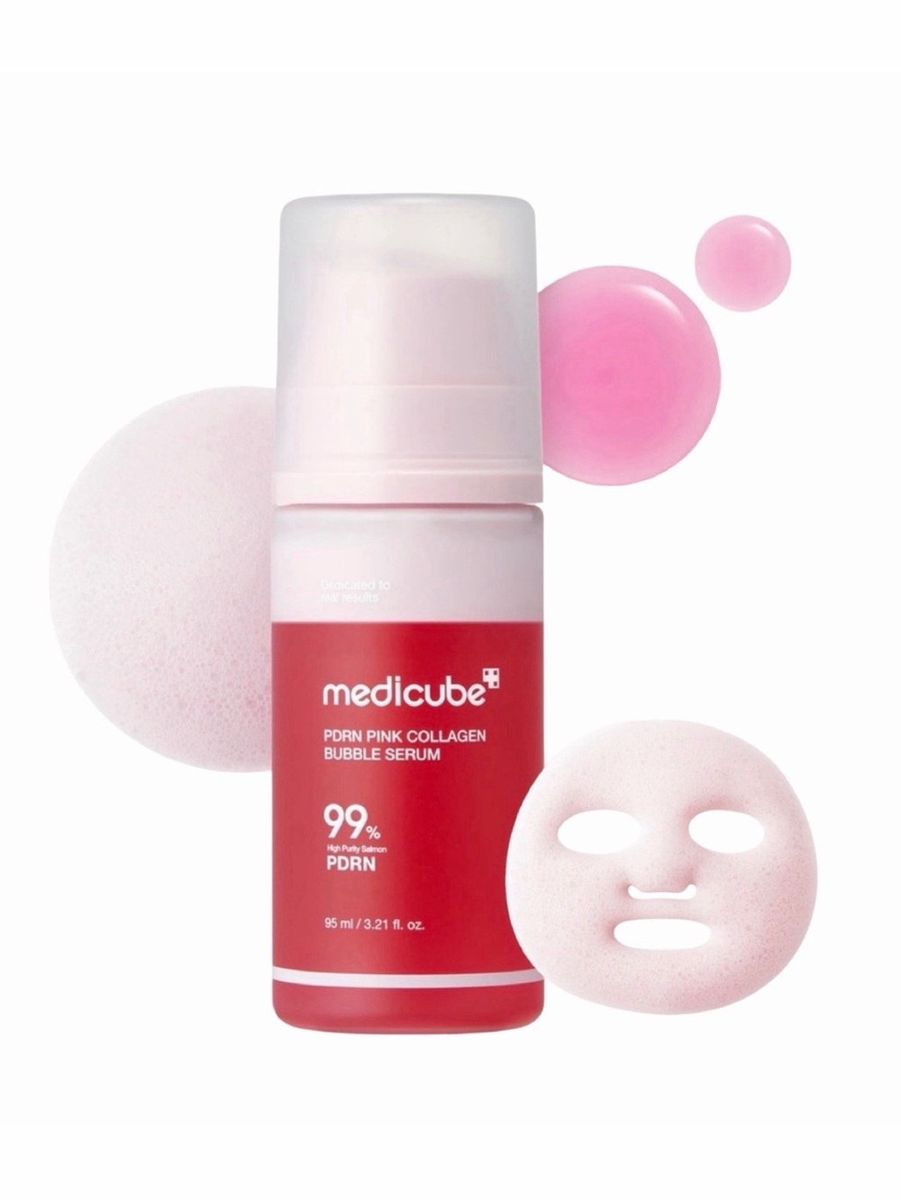Medicube PDRN Pink Collagen Bubble Serum - 3.21 fl oz / 95 ml